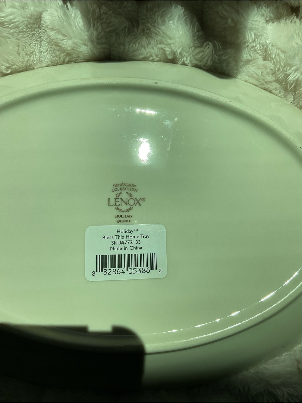 NWT Lenox Cream Oval Serving Platter with Gold Trim - Picture 5 of 6